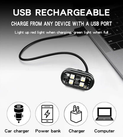 Wireless Light Aircraft Airplane Helicopter Warning Lights RGB Led Strobe lights Motorcycle Lights LED Flash with USB Charging