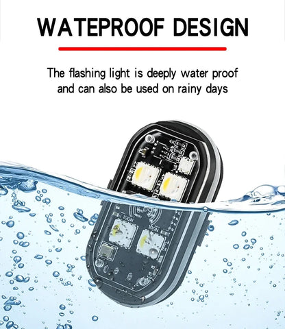 Wireless Light Aircraft Airplane Helicopter Warning Lights RGB Led Strobe lights Motorcycle Lights LED Flash with USB Charging