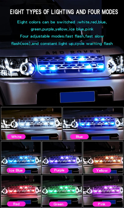 Wireless Light Aircraft Airplane Helicopter Warning Lights RGB Led Strobe lights Motorcycle Lights LED Flash with USB Charging